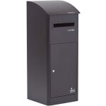 Homescapes - smart parcel box? - bote aux lettres et colis  couvercle inclin extra - large noir