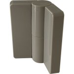 Homewell - paumelle droite en nylon avec cache vis pour cabines sanitaires - ral 7038