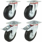 Homfa 4 pcs roulettes transports, 2 pcs roulettes pivotantes, 2pcs roulettes avec frein en caoutchouc ... Homfa 4 pcs roulettes transports, 2 pcs roulettes pivotantes, 2pcs roulettes avec frein en caoutchouc ...