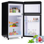 Hommoo - rfrigrateur rtro avec clairage led, volume total 72 litres, volume conglateur 21 litres, ...