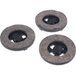 Hoover - lot de 3 disques feutre z16 pour cireuse diametre du disque : 12, 8 cm.