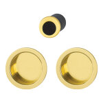 Hoppe - serrure pour portes coulissantes - axe : - - d�cor : alu or - mod�le : poign�es cuvettes - pour ...