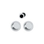 Hoppe ? set 5 aluminium porte coulissante aveugle sans g�che ? cuvette ronde chrom�e ? �paisseur minimale ...