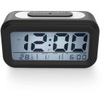Horloge �lectronique avec affichage led, avec alarme, capteur d'obscurit�, noire