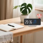 Horloge projection num�rique - 270� projecteur rotatif luminosit� r�glable - horloge num�rique de chambre, ...