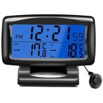 Horloge de temp�rature de voiture, thermom�tre pour voiture thermom�tre de voiture num�rique avec r�tro�claira ...