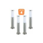 Lot de 4 potelets defne - 4 inox e27 60w