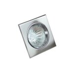 Support de spot carr� orientable blanc pour gu10 et mr16 dim. 80x80mm