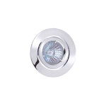 Support de spot rond mat chrome gu10 / gu5. 3 Support de spot rond mat chrome gu10 / gu5. 3