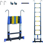 [jamais utilis�] hostr�m escabeau 10 marches telescopique extendact10, echelle telescopique 2. 9m + 2. ...