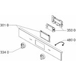 Hotpoint ariston - bandeau de commande inox (repre 301 0) d'origine (481010862573, c00386751) four, ...