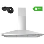 A + + hotte aspirante 90cm 2pcs filtres a charbon 370m3 / h filtrant d'air inox ciarra 201ss90 - 002