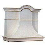 Webmarketpoint - hotte aspirante arrogance en inox et structure en bois gris tourterelle 120 cm