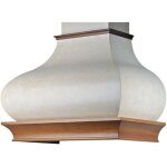 Webmarketpoint - hotte aspirante bombina en inox et structure en bois de 90 cm