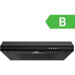 Hotte aspirante casquette visi�re 60cm firegas - 3 vitesses - �vacuation et recyclage - classe b - filtre ...