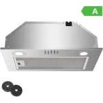 Hotte aspirante encastrable 52cm, hotte aspirante encastr�e, 300m� / h, 3 vitesses, �vacuation & recyclage ...