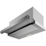 Cecotec - hotte aspirante tlescopique flux tlm 603500 inox a de 60 cm de large, finition noire, puissance ...