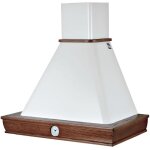 Webmarketpoint - hotte de cuisine rustique blanche fosca avec cadre en bois couleur tabac et horloge ...