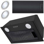 Hotte de cuisine sous meuble 60 cm noire be - 50