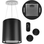 Hotte de cuisine suspendue au plafond 35 cm noire bt 227