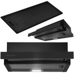 Hotte de cuisine t�lescopique 50 cm noire bt - 238