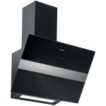 Hotte cuisine verticale silverline art verre noir 90 cm