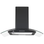 Hotte d�corative continental edison - l60 cm - noir et verre