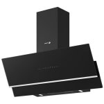 Hotte d�corative inclin�e 90cm 558m3 / h noir fagor fhig9600a + +