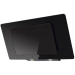 Hotte d�corative inclin�e 90cm 719m3 / h verre / noir airlux ahmi971bk