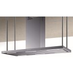 Baraldi - hotte elea centrale cm. 146x60 chemine centrale - inox - 800 m3 / h