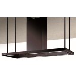 Baraldi - hotte elea centrale cm. 176x60 chemine centrale - noire - 900 m3 / h