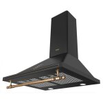 Hotte retro d�corative murale - amica - okc6212ra - 76 / 104 x 60 x 50 cm - noir