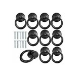 10 pcs noir poign�e d'armoire metal bouton de porte tiroir bague poign�e de traction classique poignee ...