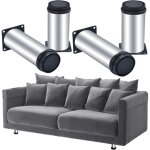 4 pcs pieds de meubles pieds de table pieds de bureau en acier inoxydable rglable ronde meubles pied ...