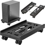 Support pc sous bureau: support d'unit centrale mobile avec roues verrouillables, antidrapantes support ...
