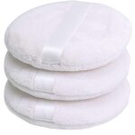 Houppette  poudre ronde de 7. 5cm ultra douce lavable rutilisable grande en velours pour le visage ...