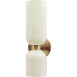 Hourglass - applique moderne en laiton blanc