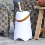Lampe led seau  champagne 25x25x37, 5 cm blanc