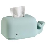 Housse de bote  mouchoirs en silicone en forme de baleine mignonne avec support de tlphone portable, ...