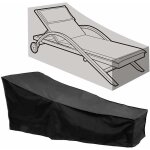 Housse de chaise longue, housse de chaise longue de jardin tanche ??noir 200704068cm