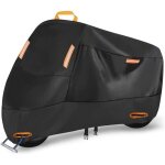 Housse de moto imperm�able et r�sistante avec 4 bandes r�fl�chissantes, boucle coupe - vent et trou de ...