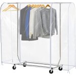 Housse de portant � v�tements, transparente anti - poussi�re avec fermetures �clair durables et protection ...