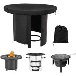 Housse de protection pour plaque de feu, imperm�able, anti - uv, diam�tre : 100 cm, en tissu oxford 420d, ...