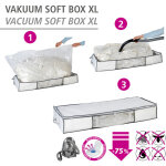 Housse rangement sous vide avec bo�te de rangement, soft box xl, 75% d'�conomie de place, prot�ge les ...