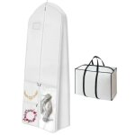Housse de robe de mari�e, housse vetements � suspendre housse robe longue pliable avec 3 poches, housse ...