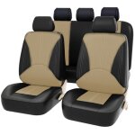 Housses de si�ge auto universelles en cuir respirant, ensemble complet de 9 pi�ces, accessoires d'int�rieur ...