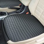Housse de si�ge auto universelle noire (2 pi�ces) - housse de si�ge auto en cuir imperm�able et r�sistant ...