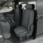 Housse de si�ge auto / utilitaire - sur mesure pour renault kangoo 3 rab (d�s 04 / 2021) - 1 si�ge conducteur ...