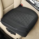 Housses de si�ge avant voiture (2 pi�ces) ? cuir pu avec design matelass� triangle, antid�rapant, poche ...