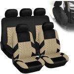 Housse siege voiture, 9pcs voiture cuir ensembles housses si�ge, housses de si�ge universelles(riz)